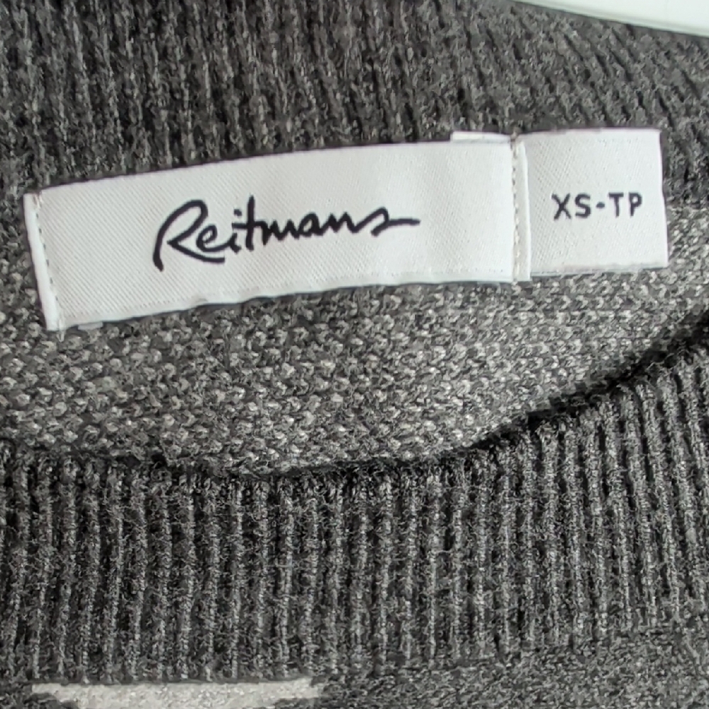 Reitmans Charcoal Floral Sweater - Picture 2 of 4